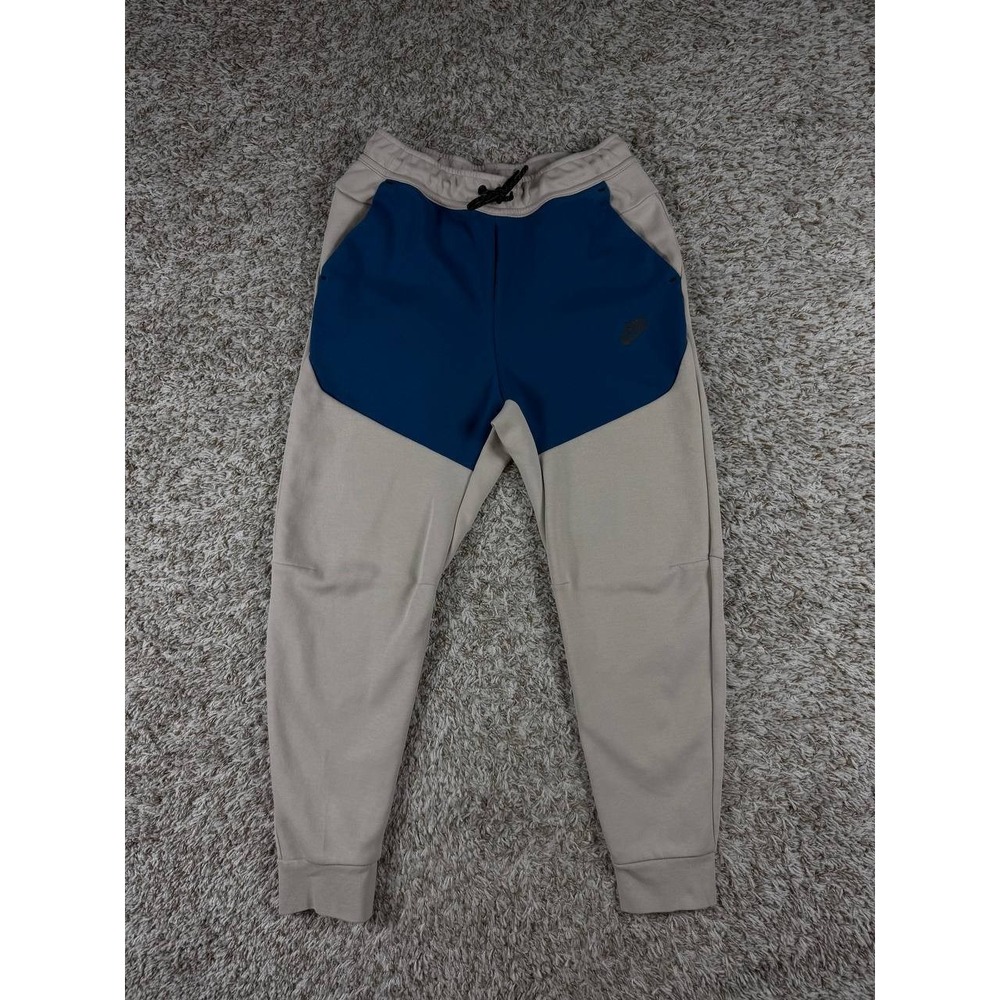 Nike Sportswear Tech Fleece Jogger Pants Cream/Blue CU4495-236 Size Small